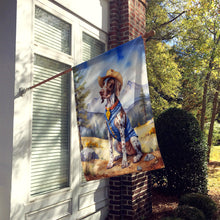 Load image into Gallery viewer, German Shorthaired Pointer Cowboy Welcome House Flag