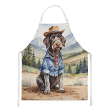 Load image into Gallery viewer, German Wirehaired Pointer Cowboy Welcome Apron – Artist-Designed Kitchen, BBQ &amp; Craft Apron