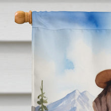 Load image into Gallery viewer, German Wirehaired Pointer Cowboy Welcome House Flag