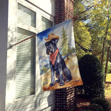 Load image into Gallery viewer, Giant Schnauzer Cowboy Welcome House Flag