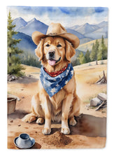 Load image into Gallery viewer, Golden Retriever Cowboy Welcome House Flag
