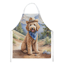 Load image into Gallery viewer, Goldendoodle Cowboy Welcome Apron – Artist-Designed Kitchen, BBQ &amp; Craft Apron