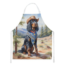 Load image into Gallery viewer, Gordon Setter Cowboy Welcome Apron – Artist-Designed Kitchen, BBQ &amp; Craft Apron