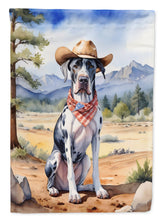 Load image into Gallery viewer, Great Dane Cowboy Welcome House Flag