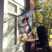 Load image into Gallery viewer, Greater Swiss Mountain Dog Cowboy Welcome House Flag