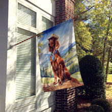 Load image into Gallery viewer, Irish Setter Cowboy Welcome House Flag