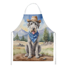 Load image into Gallery viewer, Irish Wolfhound Cowboy Welcome Apron – Artist-Designed Kitchen, BBQ &amp; Craft Apron