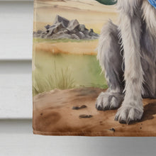 Load image into Gallery viewer, Irish Wolfhound Cowboy Welcome House Flag