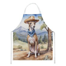 Load image into Gallery viewer, Italian Greyhound Cowboy Welcome Apron – Artist-Designed Kitchen, BBQ &amp; Craft Apron