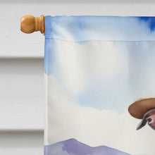 Load image into Gallery viewer, Italian Greyhound Cowboy Welcome House Flag