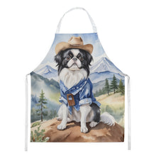 Load image into Gallery viewer, Japanese Chin Cowboy Welcome Apron – Artist-Designed Kitchen, BBQ &amp; Craft Apron