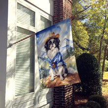 Load image into Gallery viewer, Japanese Chin Cowboy Welcome House Flag