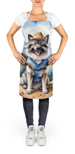 Load image into Gallery viewer, Keeshond Cowboy Welcome Apron – Artist-Designed Kitchen, BBQ &amp; Craft Apron