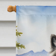 Load image into Gallery viewer, Keeshond Cowboy Welcome House Flag