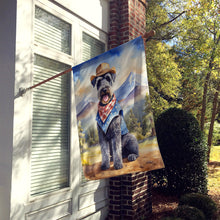 Load image into Gallery viewer, Kerry Blue Terrier Cowboy Welcome House Flag