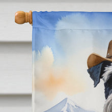 Load image into Gallery viewer, Kerry Blue Terrier Cowboy Welcome House Flag