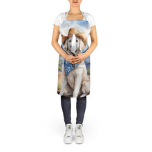Load image into Gallery viewer, Kuvasz Cowboy Welcome Apron – Artist-Designed Kitchen, BBQ &amp; Craft Apron