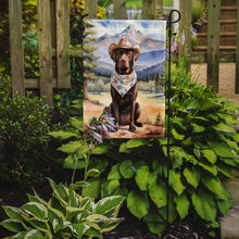Load image into Gallery viewer, Labrador Retriever Cowboy Welcome Garden Flag – Western Dog Yard Decor with Mountain Landscape