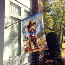 Load image into Gallery viewer, Labradoodle Cowboy Welcome House Flag