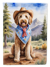 Load image into Gallery viewer, Labradoodle Cowboy Welcome House Flag