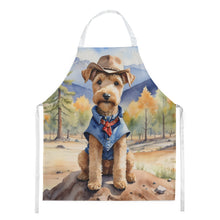 Load image into Gallery viewer, Lakeland Terrier Cowboy Welcome Apron – Artist-Designed Kitchen, BBQ &amp; Craft Apron