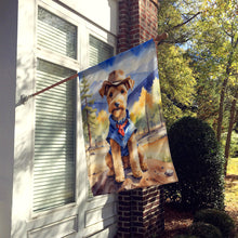 Load image into Gallery viewer, Lakeland Terrier Cowboy Welcome House Flag