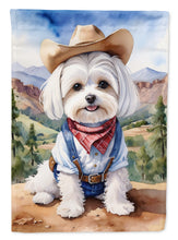 Load image into Gallery viewer, Maltese Cowboy Welcome House Flag