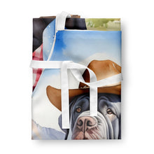 Load image into Gallery viewer, Neapolitan Mastiff Cowboy Welcome Apron – Artist-Designed Kitchen, BBQ &amp; Craft Apron
