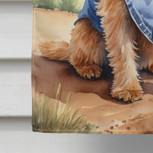 Load image into Gallery viewer, Norfolk Terrier Cowboy Welcome House Flag