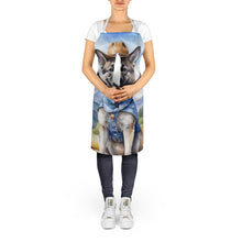 Load image into Gallery viewer, Norwegian Elkhound Cowboy Welcome Apron – Artist-Designed Kitchen, BBQ &amp; Craft Apron