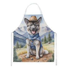 Load image into Gallery viewer, Norwegian Elkhound Cowboy Welcome Apron – Artist-Designed Kitchen, BBQ &amp; Craft Apron