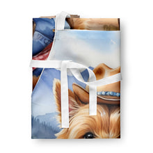 Load image into Gallery viewer, Norwich Terrier Cowboy Welcome Apron – Artist-Designed Kitchen, BBQ &amp; Craft Apron