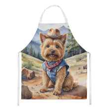 Load image into Gallery viewer, Norwich Terrier Cowboy Welcome Apron – Artist-Designed Kitchen, BBQ &amp; Craft Apron