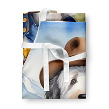 Load image into Gallery viewer, Old English Sheepdog Cowboy Welcome Apron – Artist-Designed Kitchen, BBQ &amp; Craft Apron