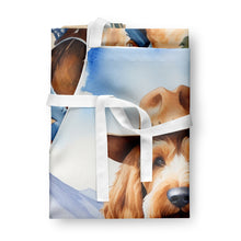 Load image into Gallery viewer, Otterhound Cowboy Welcome Apron – Artist-Designed Kitchen, BBQ &amp; Craft Apron
