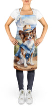 Load image into Gallery viewer, Papillon Cowboy Welcome Apron – Artist-Designed Kitchen, BBQ &amp; Craft Apron