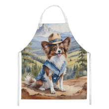 Load image into Gallery viewer, Papillon Cowboy Welcome Apron – Artist-Designed Kitchen, BBQ &amp; Craft Apron