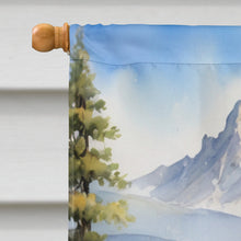 Load image into Gallery viewer, Papillon Cowboy Welcome House Flag