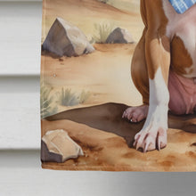 Load image into Gallery viewer, Pit Bull Terrier Cowboy Welcome House Flag