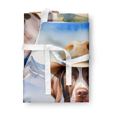 Load image into Gallery viewer, Pointer Cowboy Welcome Apron – Artist-Designed Kitchen, BBQ &amp; Craft Apron