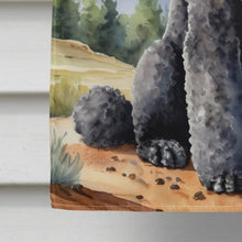 Load image into Gallery viewer, Black Poodle Cowboy Welcome House Flag