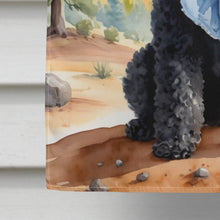Load image into Gallery viewer, Black Poodle Cowboy Welcome House Flag