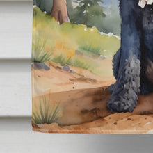 Load image into Gallery viewer, Portuguese Water Dog Cowboy Welcome House Flag