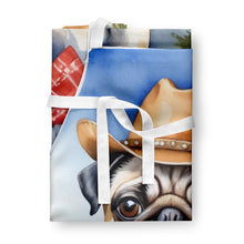 Load image into Gallery viewer, Pug Cowboy Welcome Apron – Artist-Designed Kitchen, BBQ &amp; Craft Apron