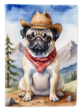 Load image into Gallery viewer, Pug Cowboy Welcome House Flag