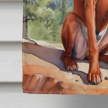 Load image into Gallery viewer, Redbone Coonhound Cowboy Welcome House Flag