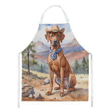 Load image into Gallery viewer, Rhodesian Ridgeback Cowboy Welcome Apron – Artist-Designed Kitchen, BBQ &amp; Craft Apron