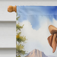 Load image into Gallery viewer, Rhodesian Ridgeback Cowboy Welcome House Flag