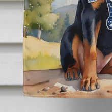 Load image into Gallery viewer, Rottweiler Cowboy Welcome House Flag