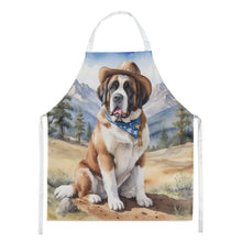 Load image into Gallery viewer, Saint Bernard Cowboy Welcome Apron – Artist-Designed Kitchen, BBQ &amp; Craft Apron